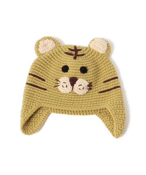 BEAMS mini（ビームスミニ）の「アニマル ニット ワッチキャップ 2025FW（ニットキャップ/ビーニー・キッズ・ピンク/ブラウン/イエロー系その他4/ホワイト系その他7・ONE SIZE）」の12枚目の写真