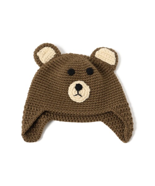BEAMS mini（ビームスミニ）の「アニマル ニット ワッチキャップ 2025FW（ニットキャップ/ビーニー・キッズ・ピンク/ブラウン/イエロー系その他4/ホワイト系その他7・ONE SIZE）」の14枚目の写真
