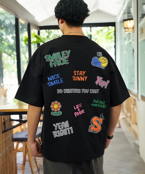セール】刺繍 ポケット付 Tシャツ 白 黒 ヘビーウェイト（T