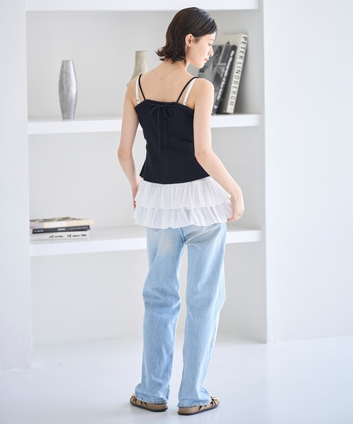 meilmada（メイルマダ）の「フロントボタンニットキャミソール（キャミソール・レディース・ブラック/グレー・FREE）」の10枚目の写真