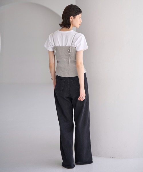 meilmada（メイルマダ）の「フロントボタンニットキャミソール（キャミソール・レディース・ブラック/グレー・FREE）」の18枚目の写真