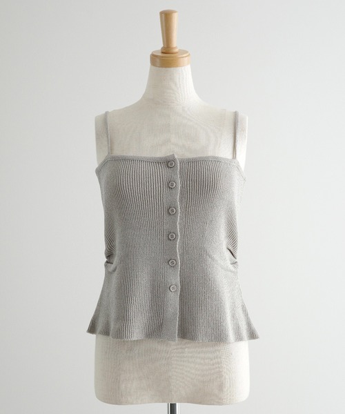 meilmada（メイルマダ）の「フロントボタンニットキャミソール（キャミソール・レディース・ブラック/グレー・FREE）」の20枚目の写真