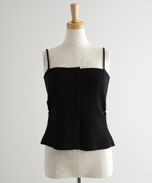 meilmada（メイルマダ）の「フロントボタンニットキャミソール（キャミソール・レディース・ブラック/グレー・FREE）」の19枚目の写真