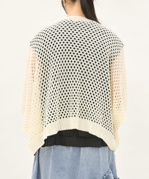 axes femme(アクシーズファム)の「ドルマンニットカーデ(カーディガン/ボレロ・レディース・ブラック/キナリ/モカ・FREE)」の6枚目の写真