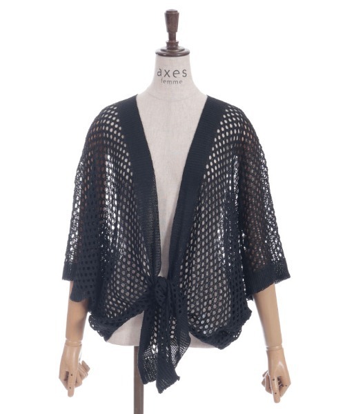 axes femme(アクシーズファム)の「ドルマンニットカーデ(カーディガン/ボレロ・レディース・ブラック/キナリ/モカ・FREE)」の16枚目の写真