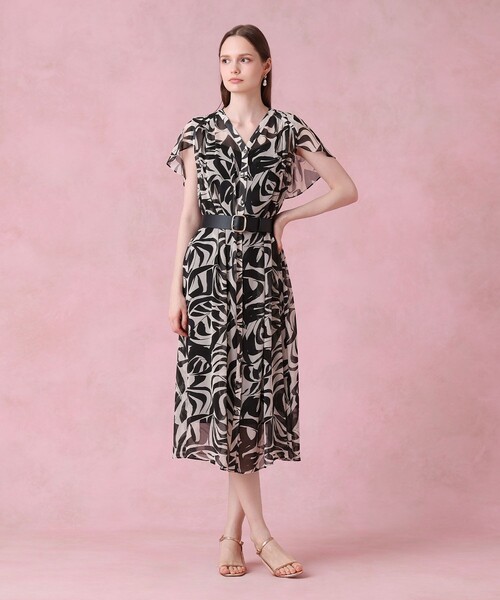Marimoさま ARTS&SCIENCE ブラック シフォンワンピース Marimoさま たつ ARTS&SCIENCE ブラック シフォンワンピース