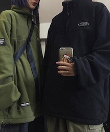 WARAIJOGO（ワライジョウゴ）の「【WARAIJOGO】ハーフジップルーズシルエットフリーストップス(NEZ)（ノーカラージャケット）」