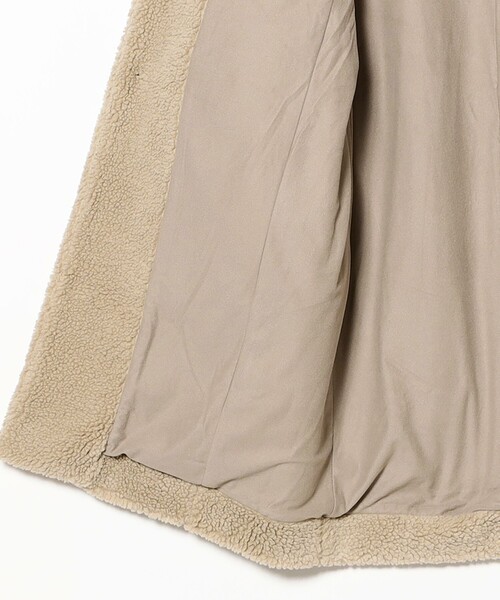 Ray BEAMS（レイビームス）の「【WEB限定】GYMPHLEX / ボア ノーカラー コート（ノーカラーコート・レディース・ナチュラル/チャコールグレー・12）」の13枚目の写真