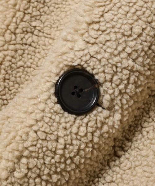 Ray BEAMS（レイビームス）の「【WEB限定】GYMPHLEX / ボア ノーカラー コート（ノーカラーコート・レディース・ナチュラル/チャコールグレー・12）」の11枚目の写真