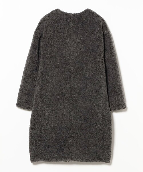 Ray BEAMS（レイビームス）の「【WEB限定】GYMPHLEX / ボア ノーカラー コート（ノーカラーコート・レディース・ナチュラル/チャコールグレー・12）」の16枚目の写真