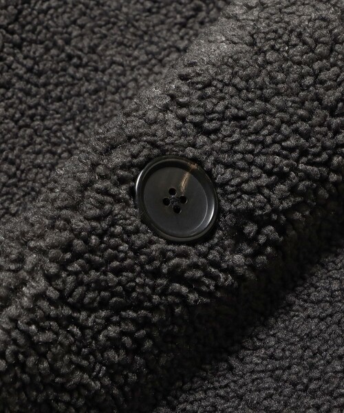 Ray BEAMS（レイビームス）の「【WEB限定】GYMPHLEX / ボア ノーカラー コート（ノーカラーコート・レディース・ナチュラル/チャコールグレー・12）」の15枚目の写真