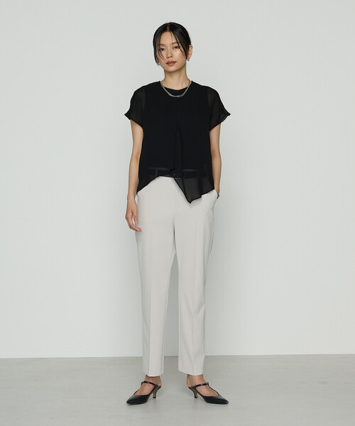 COMME CA（コムサ）の「ボディシェルオックス パンツ（その他パンツ・レディース・ブラック/ベージュ・9号/11号/7号）」の5枚目の写真