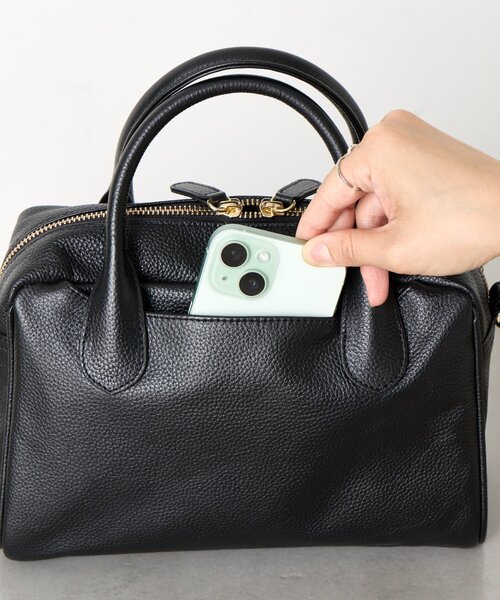 Jena espace merveilleux（ジェナ　エスパスメルヴェイユ）の「タッセル本革ボストンバッグ（ショルダーバッグ・レディース・グレー/ブラック・FREE）」の21枚目の写真