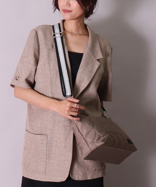 BAYBLO（ベイブロ）の「(SB)着せ替え ジャガード ショルダーストラップ（ショルダーバッグ・レディース・ホワイト系1/ブラック系1/ブラック系2/ブラック系3/ブラック系4/グレー系2/グレー系5/ベージュ系2/ベージュ系3・ONE SIZE）」の4枚目の写真