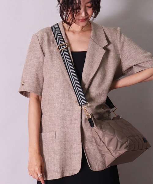 BAYBLO（ベイブロ）の「(SB)着せ替え ジャガード ショルダーストラップ（ショルダーバッグ・レディース・ホワイト系1/ブラック系1/ブラック系2/ブラック系3/ブラック系4/グレー系2/グレー系5/ベージュ系2/ベージュ系3・ONE SIZE）」の18枚目の写真