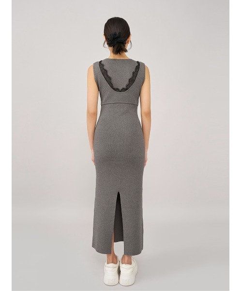 セール】エッジレースニットロングワンピース（ワンピース）｜Darich