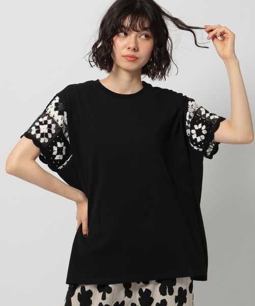 tシャツ クロシェスリーブプルオーバー レディース クロシェスリーブプルオーバー（Tシャツ/カットソー）｜niko and