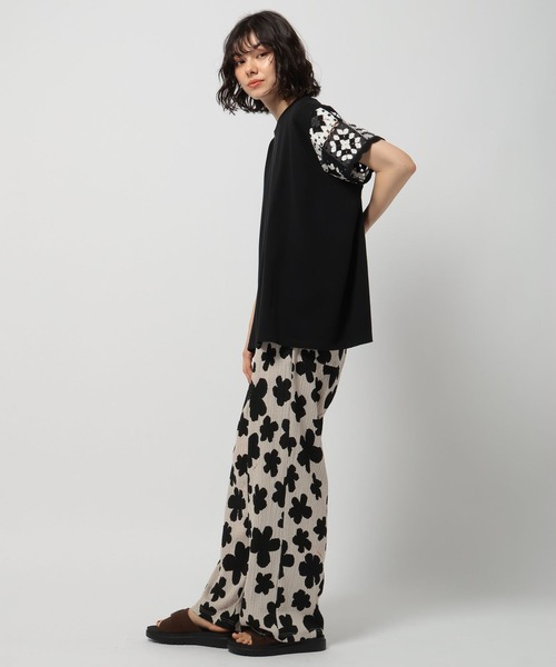 niko and...（ニコアンド）の「クロシェスリーブプルオーバー（Tシャツ/カットソー・レディース・オフホワイト/ブルー/ブラック・LARGE/MEDIUM）」の14枚目の写真