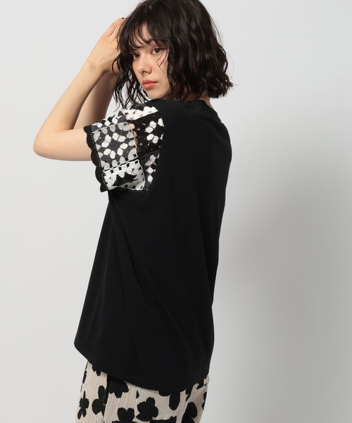 niko and...（ニコアンド）の「クロシェスリーブプルオーバー（Tシャツ/カットソー・レディース・オフホワイト/ブルー/ブラック・LARGE/MEDIUM）」の15枚目の写真