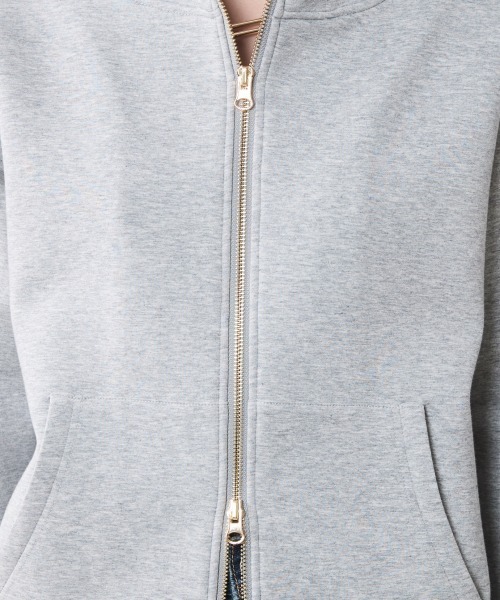CHIC STYLE（シックスタイル）の「ボンディングフーディ＜大きいサイズ有＞シックスタイル（パーカー・レディース・杢グレー/ブラック・5L/4L/3L/LL/L/M）」の13枚目の写真