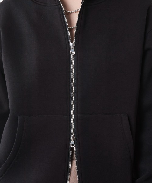 CHIC STYLE（シックスタイル）の「ボンディングフーディ＜大きいサイズ有＞シックスタイル（パーカー・レディース・杢グレー/ブラック・5L/4L/3L/LL/L/M）」の16枚目の写真