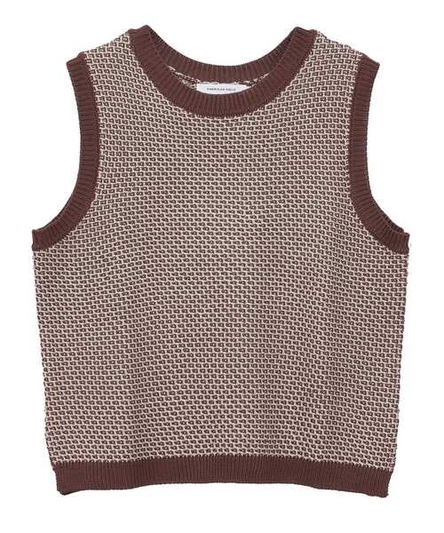 AMERICAN HOLIC（アメリカンホリック）の「ジャガードニットベスト（ベスト・レディース・ブラック/ブラウン/ベージュ・M/L）」の22枚目の写真