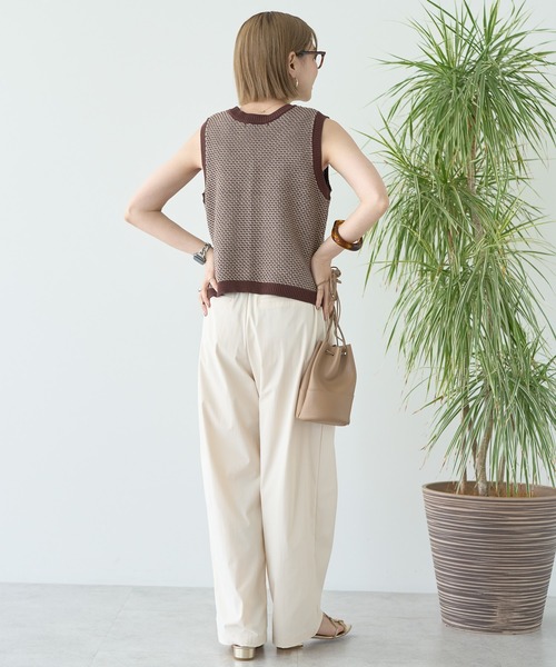 AMERICAN HOLIC（アメリカンホリック）の「ジャガードニットベスト（ベスト・レディース・ブラック/ブラウン/ベージュ・M/L）」の7枚目の写真