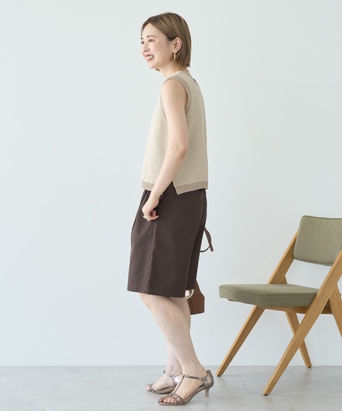 AMERICAN HOLIC（アメリカンホリック）の「ジャガードニットベスト（ベスト・レディース・ブラック/ブラウン/ベージュ・M/L）」の17枚目の写真