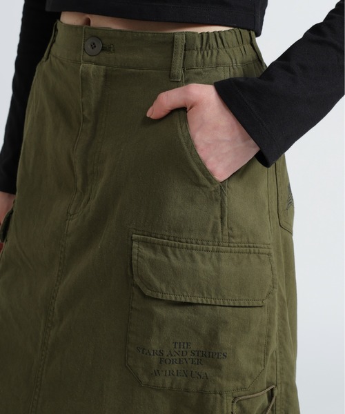 AVIREX（アヴィレックス）の「MILITARY SIDE LACE UP SKIRT/ミリタリーサイドレースアップスカート（スカート・レディース・ブラック/オリーブ/ブラウン・S/M）」の5枚目の写真