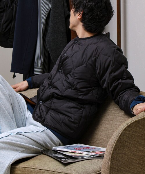 TAION（タイオン）の「【GLOSTER別注】TAION ミリタリー クルーネック ライナージャケット（ダウンジャケット/コート・メンズ・オリーブ/ブラック/モカ/ダークネイビー・M/L/XL）」の6枚目の写真