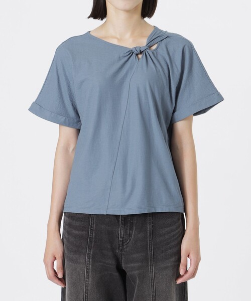 LOVELESS(ラブレス)の「フロントノットTシャツ(Tシャツ/カットソー・レディース・ブルー系その他3/ブラック/オフホワイト・36)」の15枚目の写真