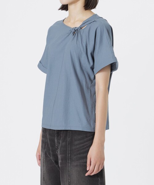 LOVELESS(ラブレス)の「フロントノットTシャツ(Tシャツ/カットソー・レディース・ブルー系その他3/ブラック/オフホワイト・36)」の16枚目の写真