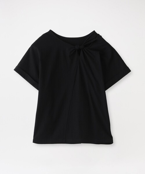 LOVELESS(ラブレス)の「フロントノットTシャツ(Tシャツ/カットソー・レディース・ブルー系その他3/ブラック/オフホワイト・36)」の6枚目の写真