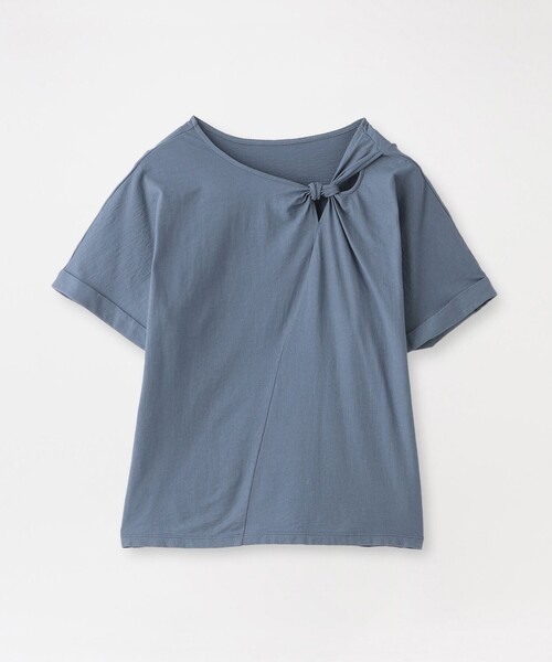 LOVELESS(ラブレス)の「フロントノットTシャツ(Tシャツ/カットソー・レディース・ブルー系その他3/ブラック/オフホワイト・36)」の7枚目の写真