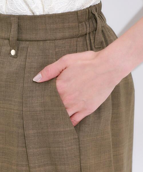 DRESKIP（ドレスキップ）の「【S-LL/洗濯後しわになりにくい】ゴールドパーツできれい見え 麻調タックワイドパンツ（その他パンツ・レディース・ダークブラウン/ブルー/チャコールグレー・02/01/04/03）」の21枚目の写真
