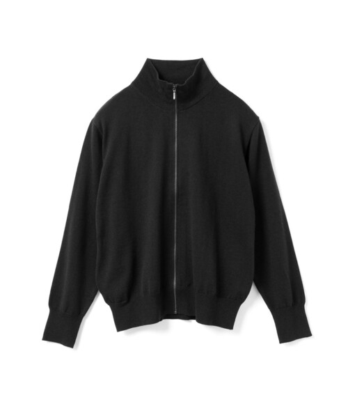 mizuiroind（ミズイロインド）の「mizuiro ind ハイネックジップカーディガン（カーディガン/ボレロ・レディース・ブラック/ネイビー/ライトグレー・FREE）」の4枚目の写真