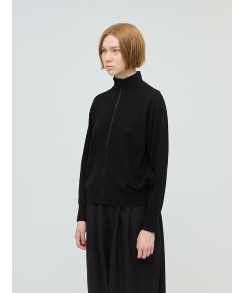 mizuiroind（ミズイロインド）の「mizuiro ind ハイネックジップカーディガン（カーディガン/ボレロ・レディース・ブラック/ネイビー/ライトグレー・FREE）」の8枚目の写真