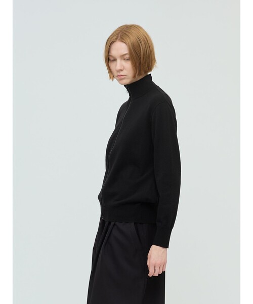 mizuiroind（ミズイロインド）の「mizuiro ind ハイネックジップカーディガン（カーディガン/ボレロ・レディース・ブラック/ネイビー/ライトグレー・FREE）」の9枚目の写真