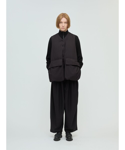 mizuiroind（ミズイロインド）の「mizuiro ind ハイネックジップカーディガン（カーディガン/ボレロ・レディース・ブラック/ネイビー/ライトグレー・FREE）」の15枚目の写真