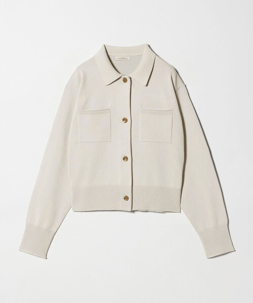 green label relaxing（グリーンレーベルリラクシング）の「ポロニット カーディガン ウォッシャブル（カーディガン/ボレロ・レディース・ブラック/ベージュ/グレー/ライトグレー/モカ・FREE）」の3枚目の写真