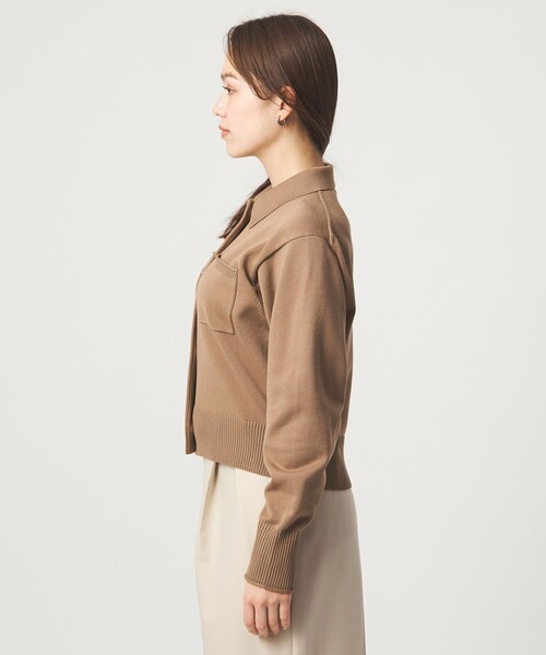 green label relaxing（グリーンレーベルリラクシング）の「ポロニット カーディガン ウォッシャブル（カーディガン/ボレロ・レディース・ブラック/ベージュ/グレー/ライトグレー/モカ・FREE）」の18枚目の写真
