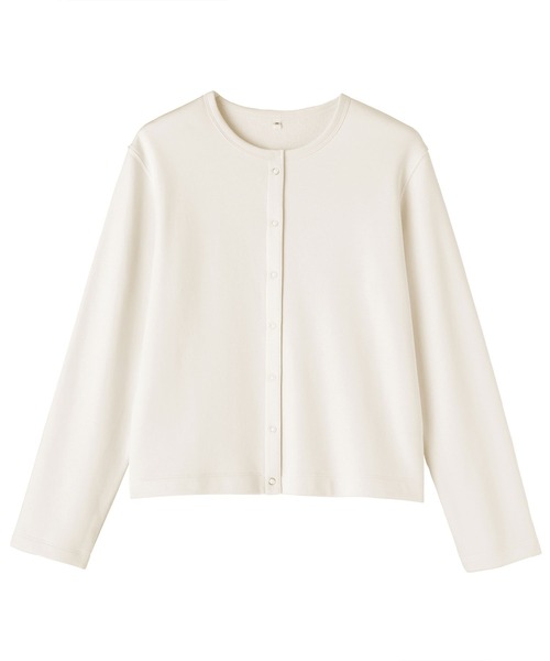 無印良品（ムジルシリョウヒン）の「婦人　裏毛スウェットカーディガン（カーディガン/ボレロ・レディース・ライトブルー/ブラック/チャコールグレー/オフホワイト・L/M/S/XL）」の14枚目の写真