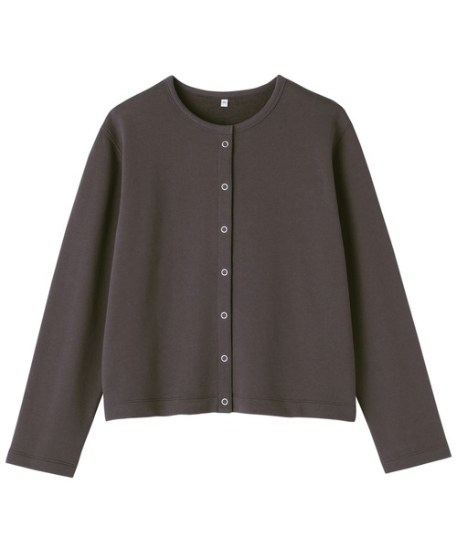 無印良品（ムジルシリョウヒン）の「婦人　裏毛スウェットカーディガン（カーディガン/ボレロ・レディース・ライトブルー/ブラック/チャコールグレー/オフホワイト・L/M/S/XL）」の16枚目の写真