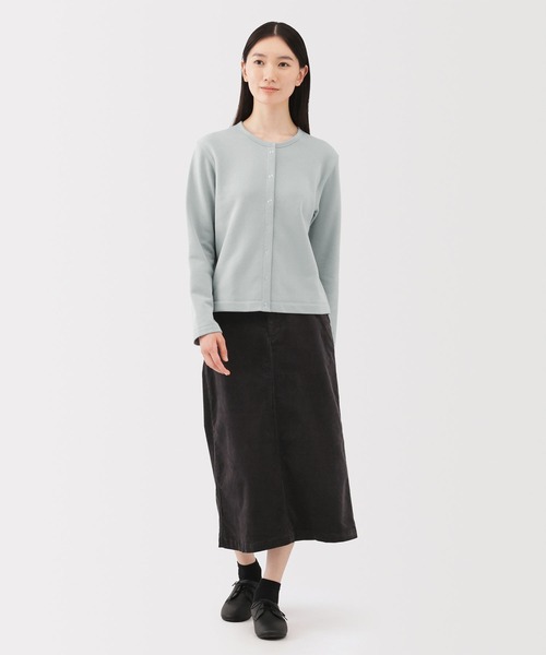 無印良品（ムジルシリョウヒン）の「婦人　裏毛スウェットカーディガン（カーディガン/ボレロ・レディース・ライトブルー/ブラック/チャコールグレー/オフホワイト・L/M/S/XL）」の19枚目の写真