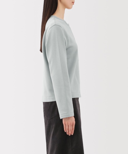 無印良品（ムジルシリョウヒン）の「婦人　裏毛スウェットカーディガン（カーディガン/ボレロ・レディース・ライトブルー/ブラック/チャコールグレー/オフホワイト・L/M/S/XL）」の5枚目の写真