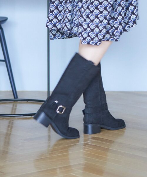 Remind me and forever(リマインドミーアンドフォーエバー)の「【2025AW】エンジニアロングブーツ(ブーツ・レディース・ベージュ/ブラック・LARGE/MEDIUM/SMALL/X-LARGE)」の4枚目の写真