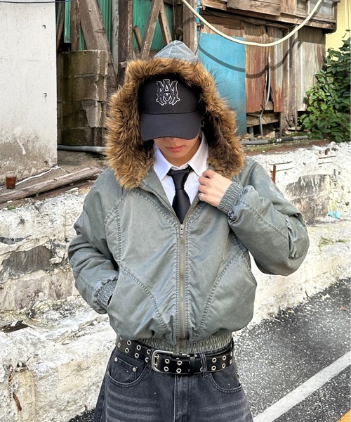 ADAMASTE（アダマスト）の「vintage make short fur jacket