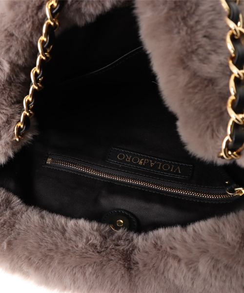 qualite（カリテ）の「【VIOLA’ORO】ELMO チェーントートバッグ（トートバッグ・レディース・グレー・フリー）」の4枚目の写真