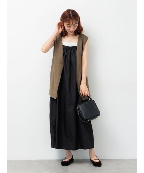 noriちゃん　Plage プラージュ リネンベスト 麻 ジレ sandy linen ジレ（ジレ）｜Plage（プラージュ）の通販