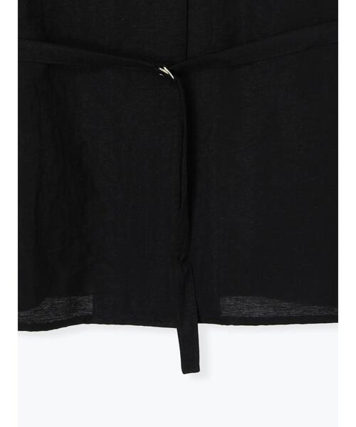 Lugnoncure（ルノンキュール）の「ベルト付き麻調ジレ（ベスト・レディース・ブラック/ブラウン・F）」の15枚目の写真